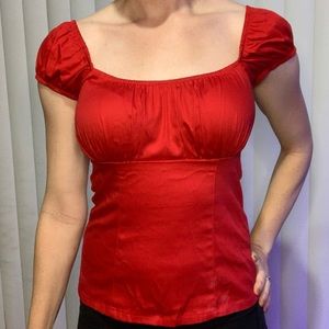Red Pinup RockSteady Vixen Marilyn Top